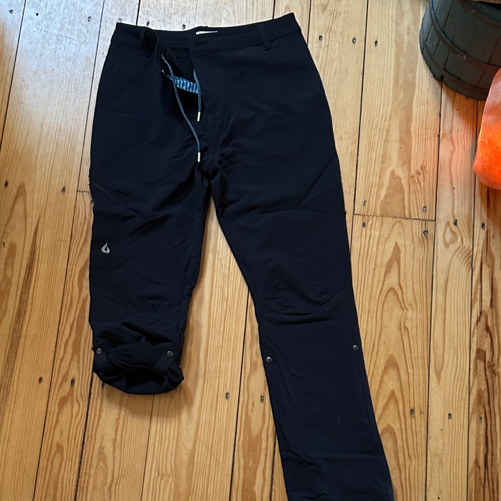 Black Pants with Button Detail